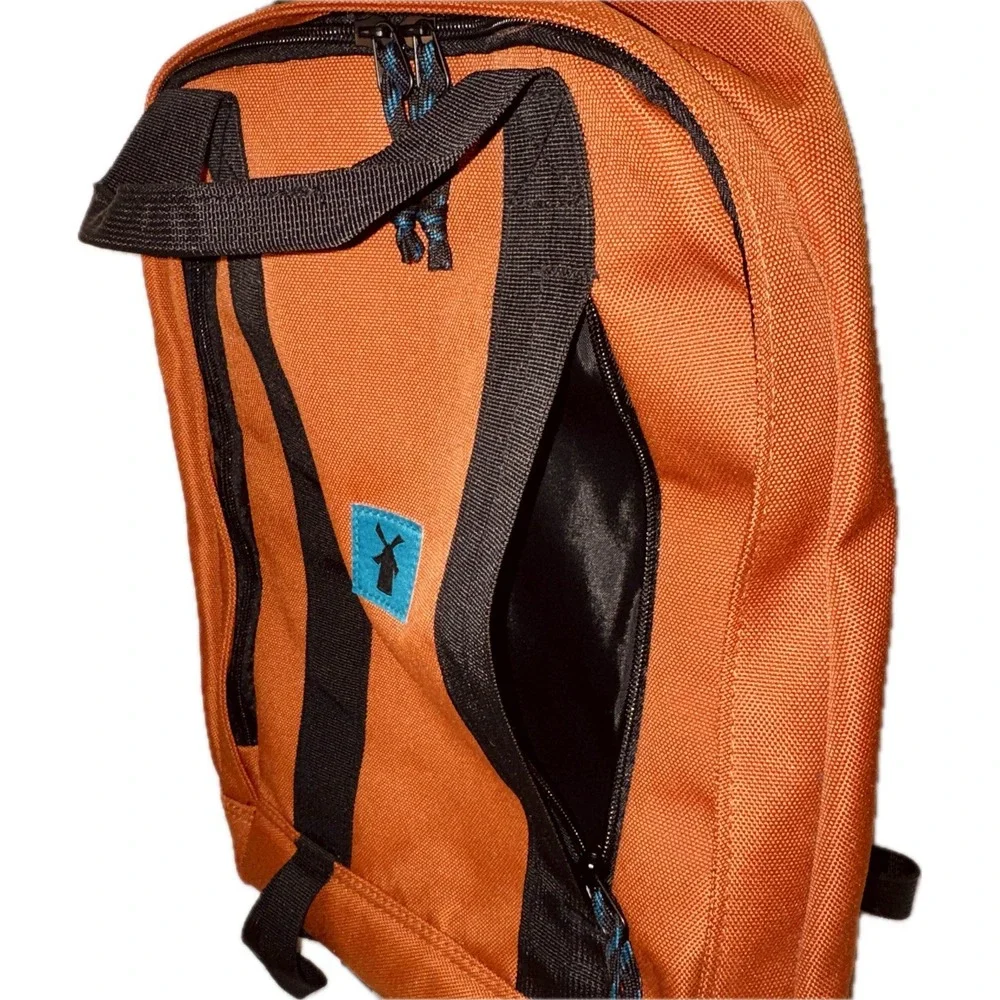 Dutch Bros Coffee Backpack Burnt Orange Employee Promo Laptop Travel Bag 16.5x12